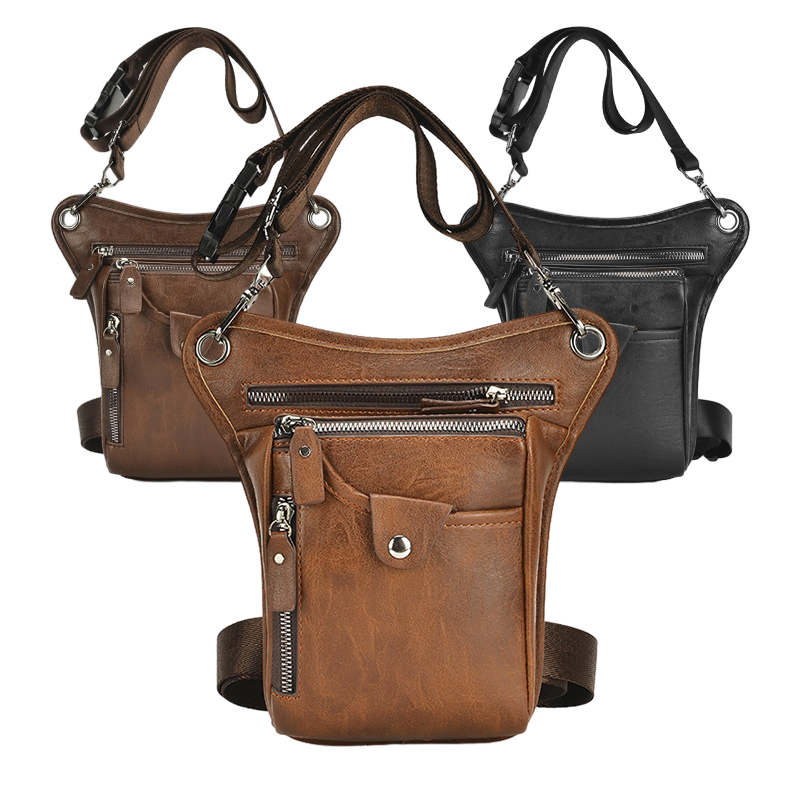 Vintage Pu Leather Waist Pack  - đánh giá và giá Motorcycle Gear Backpack